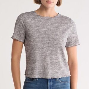 NWT Cotton Emporium Grey Space Dye Knit Tee in Medium
